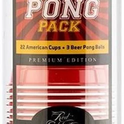 Beer Pong Pack Premium Edition - 22 Red Cups + 3 Bier Pong Ballen | Red Celebration