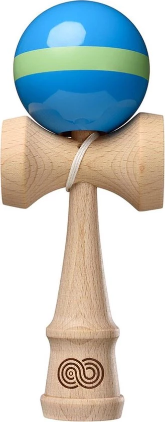 Kendama USA Kaizen - Single Stripe - Aqua With Lime Green 3 Kendama USA Kaizen - Single Stripe - Aqua With Lime Green