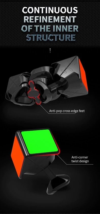 Qiyi M Bundel 2x2, 3x3, 4x4 En 5x5 - ZWART 9 Qiyi M Bundel 2x2, 3x3, 4x4 En 5x5 - ZWART - Afbeelding 7