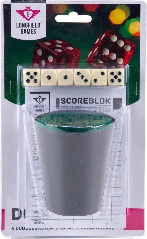 Merkloos Dobbelsteenset - Scoreblok - 6 Dobbelstenen 9 Merkloos Dobbelsteenset - Scoreblok - 6 Dobbelstenen - Afbeelding 7