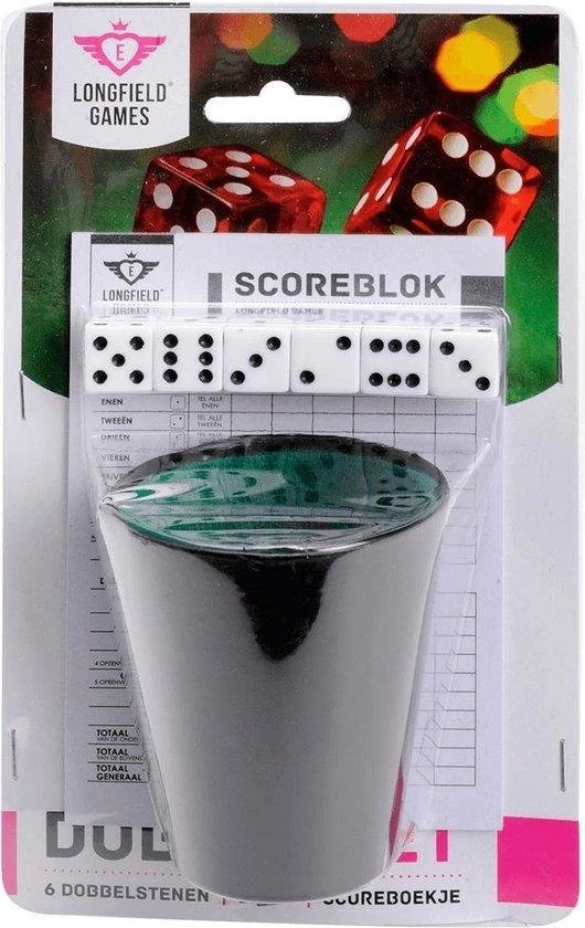 Merkloos Dobbelsteenset - Scoreblok - 6 Dobbelstenen 8 Merkloos Dobbelsteenset - Scoreblok - 6 Dobbelstenen - Afbeelding 6