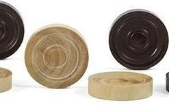 Dal Negro Damstenen 32 Mm Hout Donkerbruin/lichtbruin