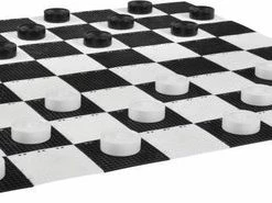 New Tuin Dammen/checkers, 8x8, Voor Buiten En Binnen Uit Duurzaam Kunststof Met Nylon Mat, 140x140 Cm -Spellenvoor Verkoopwinkel 550x185 1