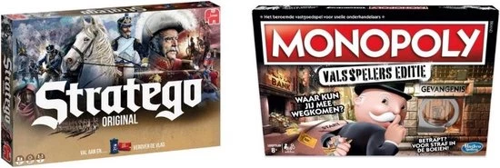 Hasbro Spellenbundel - 2 Stuks - Stratego & Monopoly Valsspelerseditie 3 Hasbro Spellenbundel - 2 Stuks - Stratego & Monopoly Valsspelerseditie