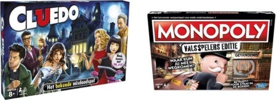 Hasbro Spellenbundel - 2 Stuks - Cluedo & Monopoly Valsspelerseditie 3 Hasbro Spellenbundel - 2 Stuks - Cluedo & Monopoly Valsspelerseditie