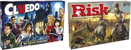 Merkloos Spellenbundel - 2 Stuks - Hasbro Cluedo & Hasbro Risk 3 Merkloos Spellenbundel - 2 Stuks - Hasbro Cluedo & Hasbro Risk