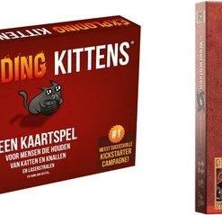Merkloos Spellenbundel - Kaartspel - 2 Stuks - Exploding Kittens & Weerwolven Van Wakkerdam