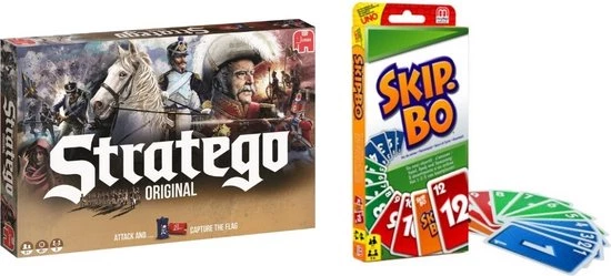 Hasbro Spellenbundel - 2 Stuks - Stratego & Skip-Bo 3 Hasbro Spellenbundel - 2 Stuks - Stratego & Skip-Bo