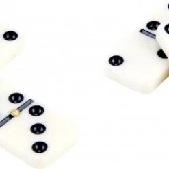 Longfield Domino Dubbel-6 Junior 41 Cm Hout Wit 28 Stenen -Spellenvoor Verkoopwinkel 550x259