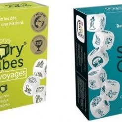 Asmodee Spellenbundel - Dobbelspel - 2 Stuks - Rory's Story Cubes Voyages & Astro