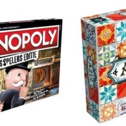 Merkloos Spellenbundel - 2 Stuks - Azul NL/FR & Monopoly Valsspelerseditie