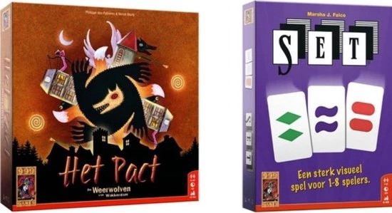 999 Games Spellenbundel - Kaartspel - 2 Stuks - De Weerwolven Van Wakkerdam: Het Pact & SET! 3 999 Games Spellenbundel - Kaartspel - 2 Stuks - De Weerwolven Van Wakkerdam: Het Pact & SET!