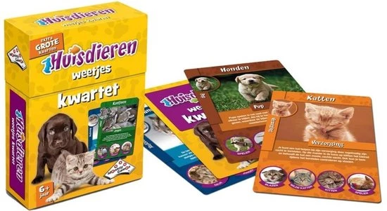 Merkloos Spellenbundel - Kwartet - 2 Stuks - Dino Kwartet & Huisdieren Kwartet 7 Merkloos Spellenbundel - Kwartet - 2 Stuks - Dino Kwartet & Huisdieren Kwartet - Afbeelding 5