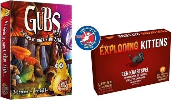 Merkloos Spellenset - 2 Stuks - Kaartspel - Gubs & Exploding Kittens 3 Merkloos Spellenset - 2 Stuks - Kaartspel - Gubs & Exploding Kittens