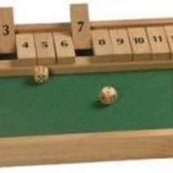 Hot Games Shut The Box 12 Cijfers 31x23x3cm Hout