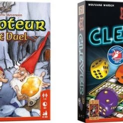 Merkloos Spellenbundel - Kaartspel - Dobbelspel - 2 Stuks - Saboteur: Het Duel & Clever