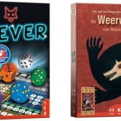 Merkloos Spellenbundel - Kaartspel - Dobbelspel - 2 Stuks - Clever & De Weerwolven Van Wakkerdam