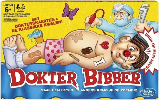 Hasbro Spellenbundel - 2 Stuks - Dokter Bibber & Dobble Classic 5 Hasbro Spellenbundel - 2 Stuks - Dokter Bibber & Dobble Classic - Afbeelding 3