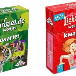 Merkloos Spellenbundel - Kwartet - 2 Stuks - Sealife Junglelife Kwartet & Menselijk Lichaam Kwartet