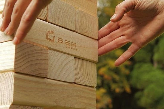 Ubergames Giga Stapeltoren, Tot 150 Cm Hoog! Uit ECO India Hout - In Supermooie Draagtas - Sterk En Met Draaghengsels - Klasse En Geweldig 8 Ubergames Giga Stapeltoren, Tot 150 Cm Hoog! Uit ECO India Hout - In Supermooie Draagtas - Sterk En Met Draaghengsels - Klasse En Geweldig - Afbeelding 6