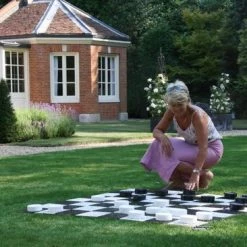 New Tuin Dammen/checkers, 8x8, Voor Buiten En Binnen Uit Duurzaam Kunststof Met Nylon Mat, 140x140 Cm -Spellenvoor Verkoopwinkel 550x366 44