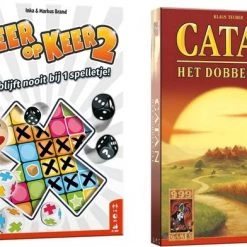 Merkloos Spellenbundel - Dobbelspel - 2 Stuks - Keer Op Keer 2 & Catan Dobbelspel