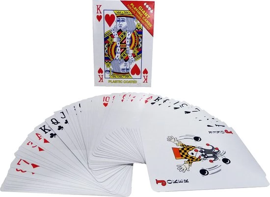 ARO Houseware Reuzespeelkaarten Plastic Coated 12x17cm 3 ARO Houseware Reuzespeelkaarten Plastic Coated 12x17cm