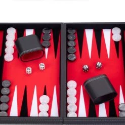 Longfield Backgammon 18inch, Rood/zwart/wit Ingelegd Vilt 13 Longfield Backgammon 18inch, Rood/zwart/wit Ingelegd Vilt -Spellenvoor Verkoopwinkel 550x406