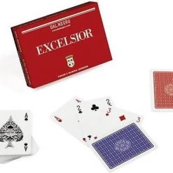 Dal Negro Speelkaarten Excelsior Ramino Karton Rood 110-delig