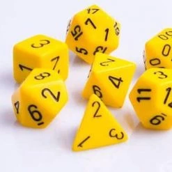 Chessex Polydice / Dobbelstenen Set Geel Met Zwart