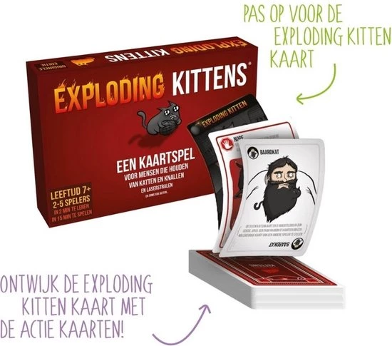 Merkloos Spellenset - 2 Stuks - Kaartspel - Gubs & Exploding Kittens 8 Merkloos Spellenset - 2 Stuks - Kaartspel - Gubs & Exploding Kittens - Afbeelding 6