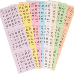 Merkloos 8x Blok Bingo Kaarten Met 1-75 Nummers - Bingo Spellen Accessoires Van Papier -Spellenvoor Verkoopwinkel 550x523
