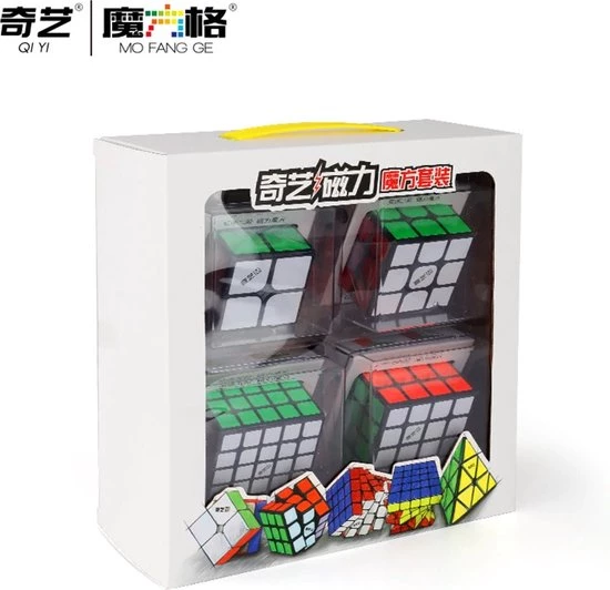 Qiyi M Bundel 2x2, 3x3, 4x4 En 5x5 - ZWART 3 Qiyi M Bundel 2x2, 3x3, 4x4 En 5x5 - ZWART