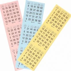 Merkloos 7x Blok Bingo Kaarten Met 1-75 Nummers - Bingo Spellen Accessoires Van Papier