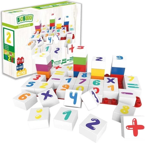 Wheat BiOBUDDi Educatie Bouwset Getallen, 42dlg. 6 Wheat BiOBUDDi Educatie Bouwset Getallen, 42dlg. - Afbeelding 4