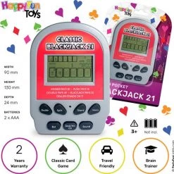 HappyFunToys - Elektronisch Retro Blackjack 21 Zakspel - Pocketspel - Reisspel - Kaartspel 11 HappyFunToys - Elektronisch Retro Blackjack 21 Zakspel - Pocketspel - Reisspel - Kaartspel -Spellenvoor Verkoopwinkel 550x545 12