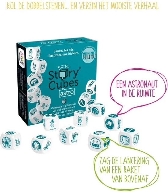Asmodee Spellenbundel - Dobbelspel - 3 Stuks - Rory's Story Cubes Fantasia, Astro & Emergency 8 Asmodee Spellenbundel - Dobbelspel - 3 Stuks - Rory's Story Cubes Fantasia, Astro & Emergency - Afbeelding 6