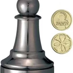 Cast Schaakpuzzel Chess Pawn 5,8 Cm Staal Zwart