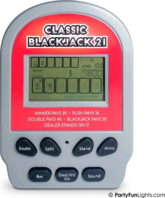HappyFunToys - Elektronisch Retro Blackjack 21 Zakspel - Pocketspel - Reisspel - Kaartspel 5 HappyFunToys - Elektronisch Retro Blackjack 21 Zakspel - Pocketspel - Reisspel - Kaartspel - Afbeelding 3