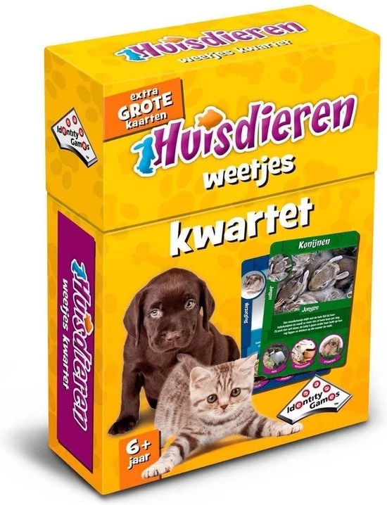 Merkloos Spellenbundel - Kwartet - 2 Stuks - Dino Kwartet & Huisdieren Kwartet 6 Merkloos Spellenbundel - Kwartet - 2 Stuks - Dino Kwartet & Huisdieren Kwartet - Afbeelding 4