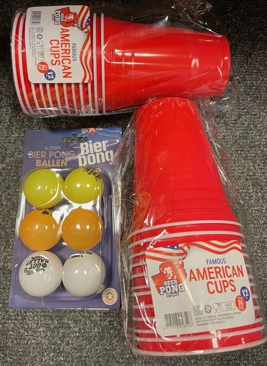 Wow American Cups 24 Stuks Met 6 Beerpong Ballen 4 Wow American Cups 24 Stuks Met 6 Beerpong Ballen - Afbeelding 2