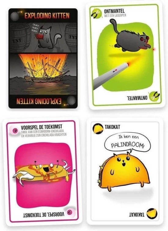 999 Games Spellenbundel - Kaartspel - 2 Stuks - Exploding Kittens & Clever 6 999 Games Spellenbundel - Kaartspel - 2 Stuks - Exploding Kittens & Clever - Afbeelding 4