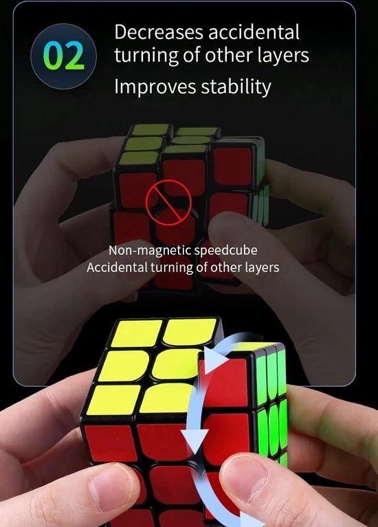 Qiyi M Bundel 2x2, 3x3, 4x4 En 5x5 - ZWART 8 Qiyi M Bundel 2x2, 3x3, 4x4 En 5x5 - ZWART - Afbeelding 6