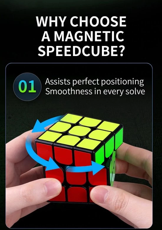 Qiyi M Bundel 2x2, 3x3, 4x4 En 5x5 - ZWART 7 Qiyi M Bundel 2x2, 3x3, 4x4 En 5x5 - ZWART - Afbeelding 5