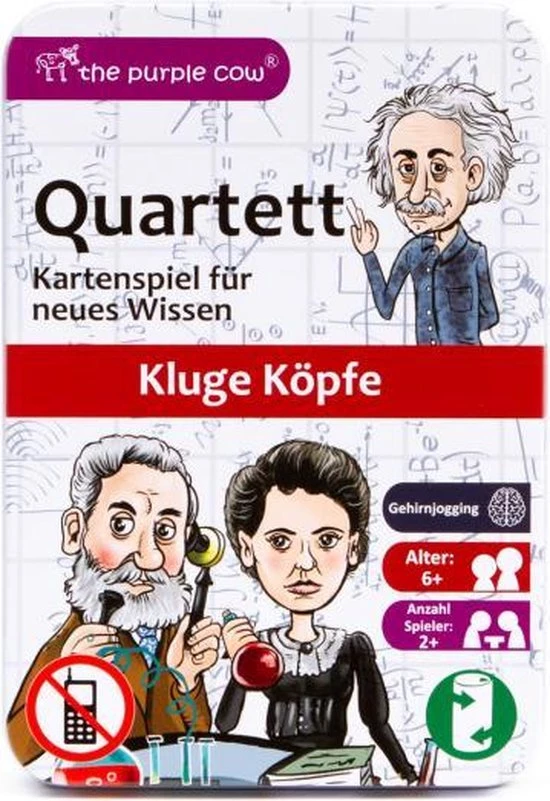The Purple Cow Kaartspel Kwartet Slimme Geesten 16 X 11 Cm Papier 3 The Purple Cow Kaartspel Kwartet Slimme Geesten 16 X 11 Cm Papier